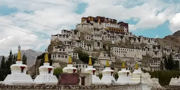 Scenic view of the top places to visit in Leh Ladakh with mountains and monasteries